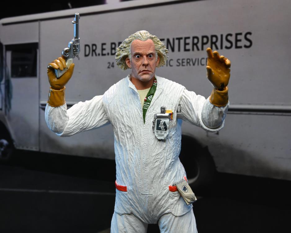 Back to the Future Ultimate Doc Brown (Hazmat Suit) Action Figure Gallery Image 12