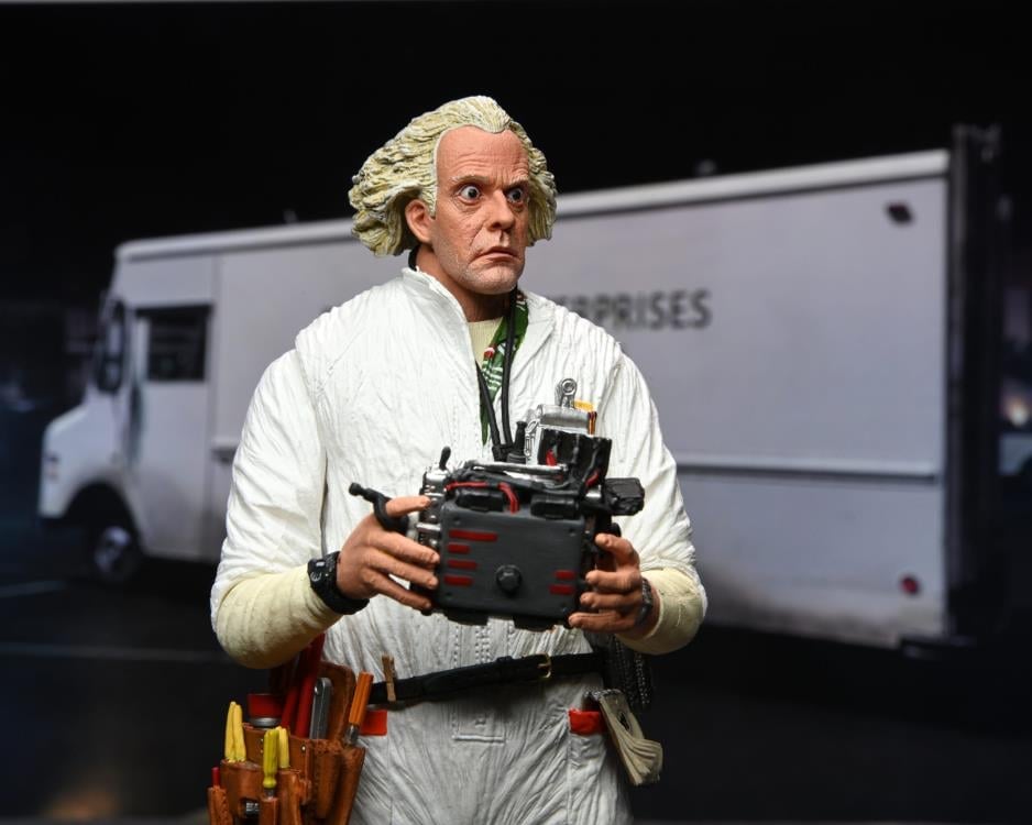 Back to the Future Ultimate Doc Brown (Hazmat Suit) Action Figure Gallery Image 6