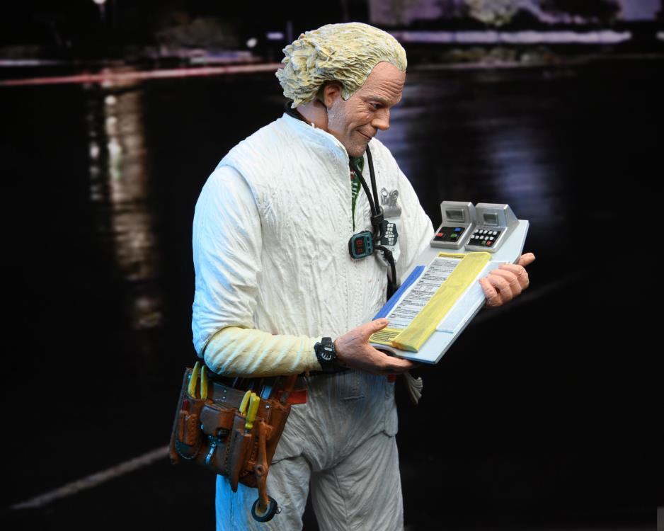 Back to the Future Ultimate Doc Brown (Hazmat Suit) Action Figure Gallery Image 9