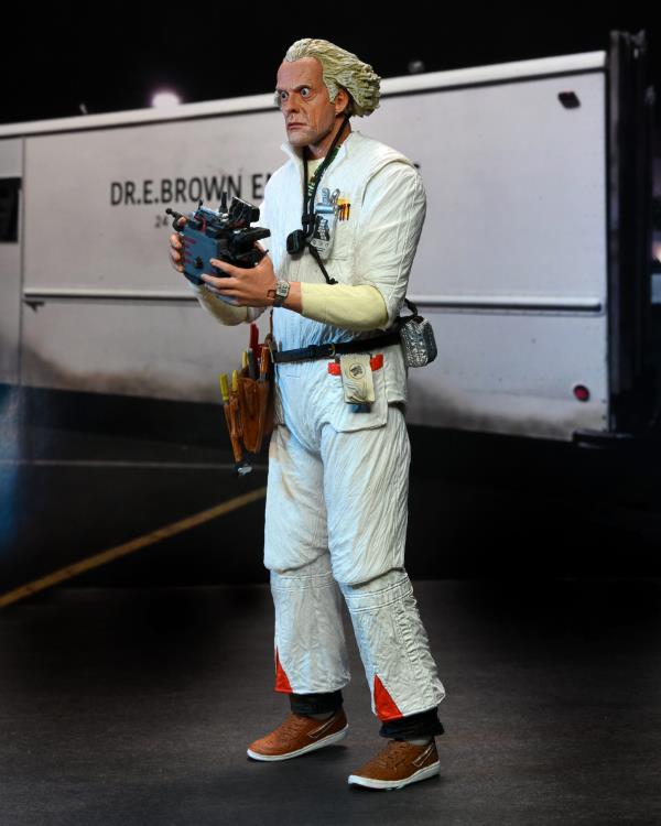 Back to the Future Ultimate Doc Brown (Hazmat Suit) Action Figure Gallery Image 4