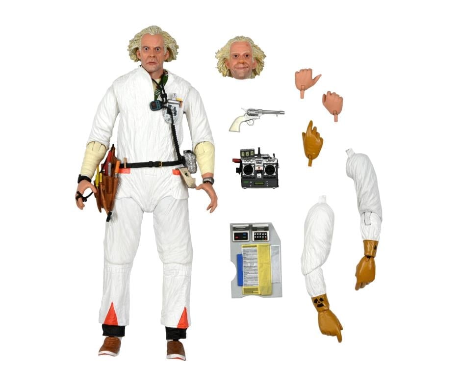 Back to the Future Ultimate Doc Brown (Hazmat Suit) Action Figure Gallery Image 17
