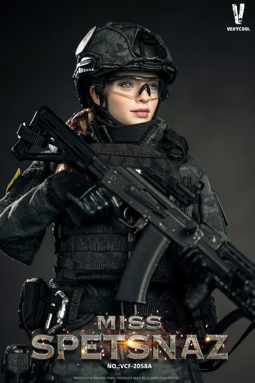 Russian Special Combat Miss Spetsnaz (Black Vest Ver.) 1/6 Figure Gallery Image 10
