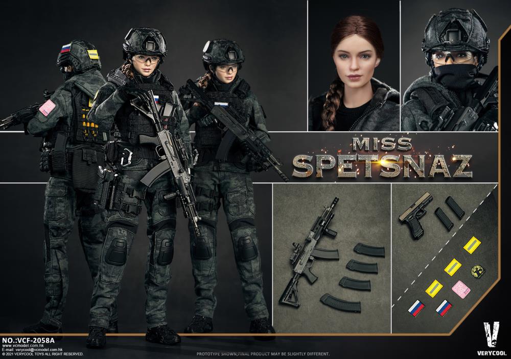 Russian Special Combat Miss Spetsnaz (Black Vest Ver.) 1/6 Figure Gallery Image 21
