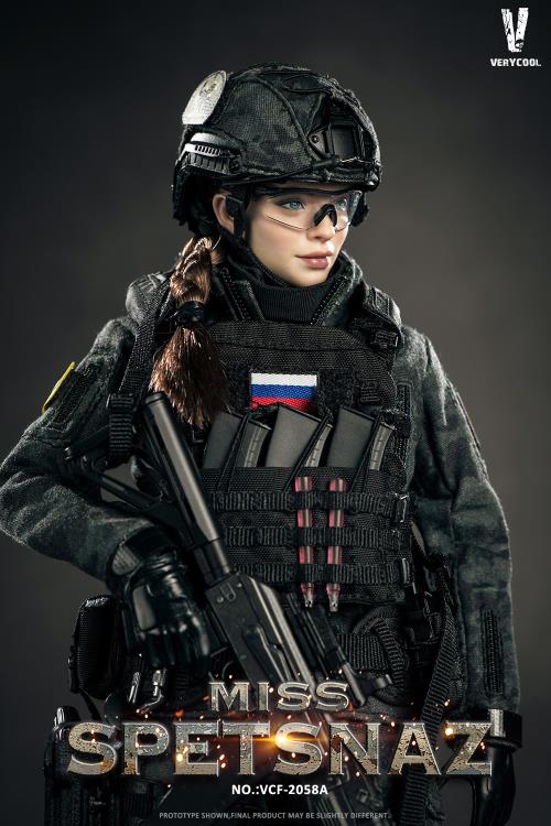 Russian Special Combat Miss Spetsnaz (Black Vest Ver.) 1/6 Figure Gallery Image 11