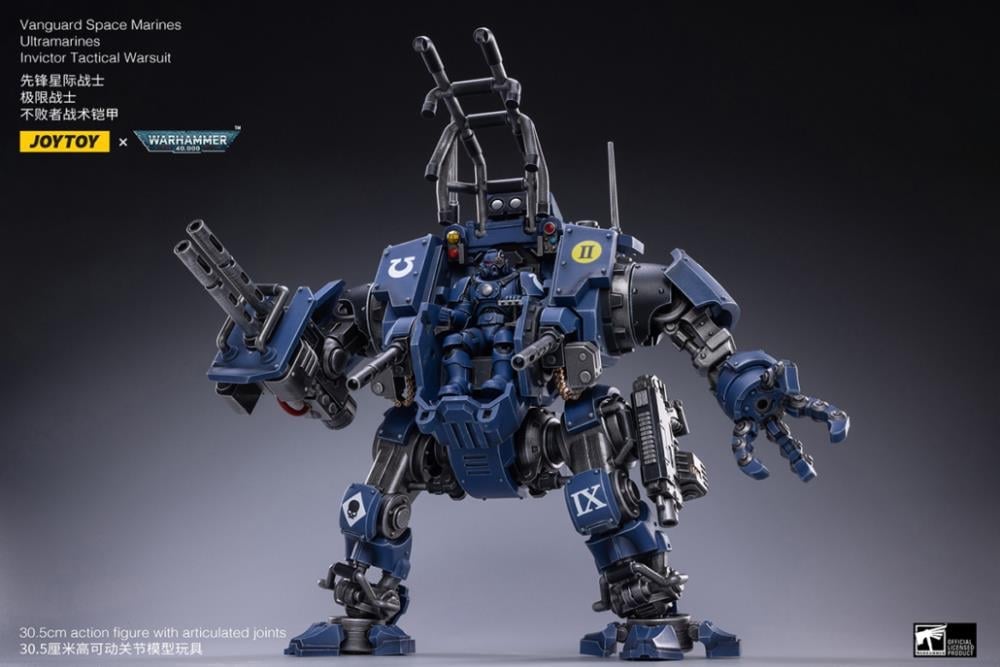 Warhammer 40K Ultramarines Invictor Tactical Warsuit 1/18 Scale Mecha Figure Set Gallery Image 7