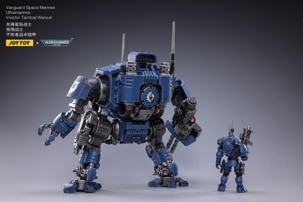 Warhammer 40K Ultramarines Invictor Tactical Warsuit 1/18 Scale Mecha Figure Set Gallery Image 6