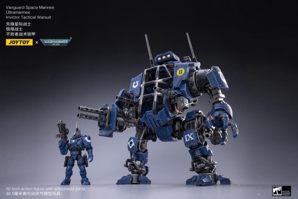 Warhammer 40K Ultramarines Invictor Tactical Warsuit 1/18 Scale Mecha Figure Set Gallery Image 5