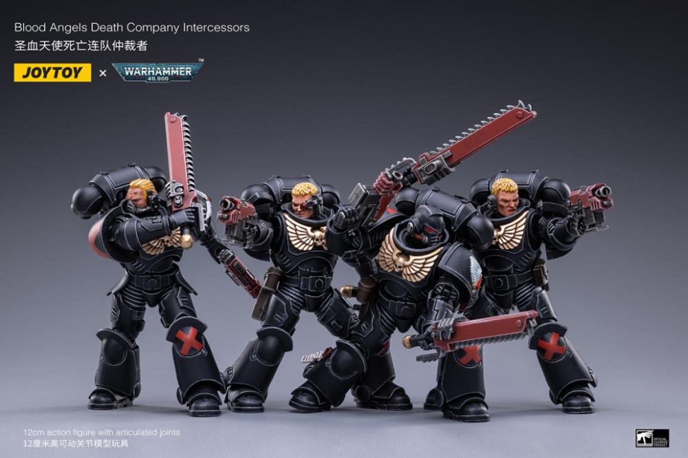 Warhammer 40K Blood Angels Death Company Intercessors Box of 4 1/18 Scale Figures Gallery Image 9