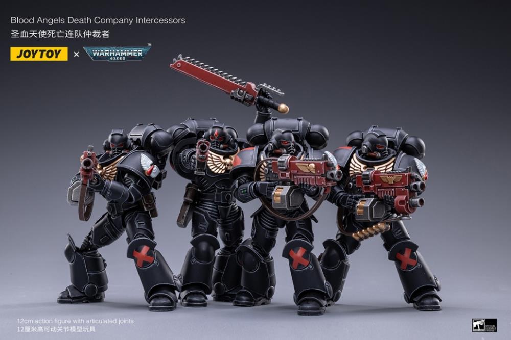 Warhammer 40K Blood Angels Death Company Intercessors Box of 4 1/18 Scale Figures Gallery Image 3