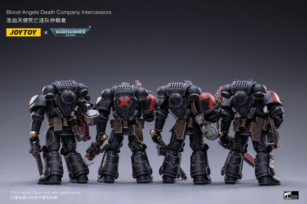 Warhammer 40K Blood Angels Death Company Intercessors Box of 4 1/18 Scale Figures Gallery Image 6