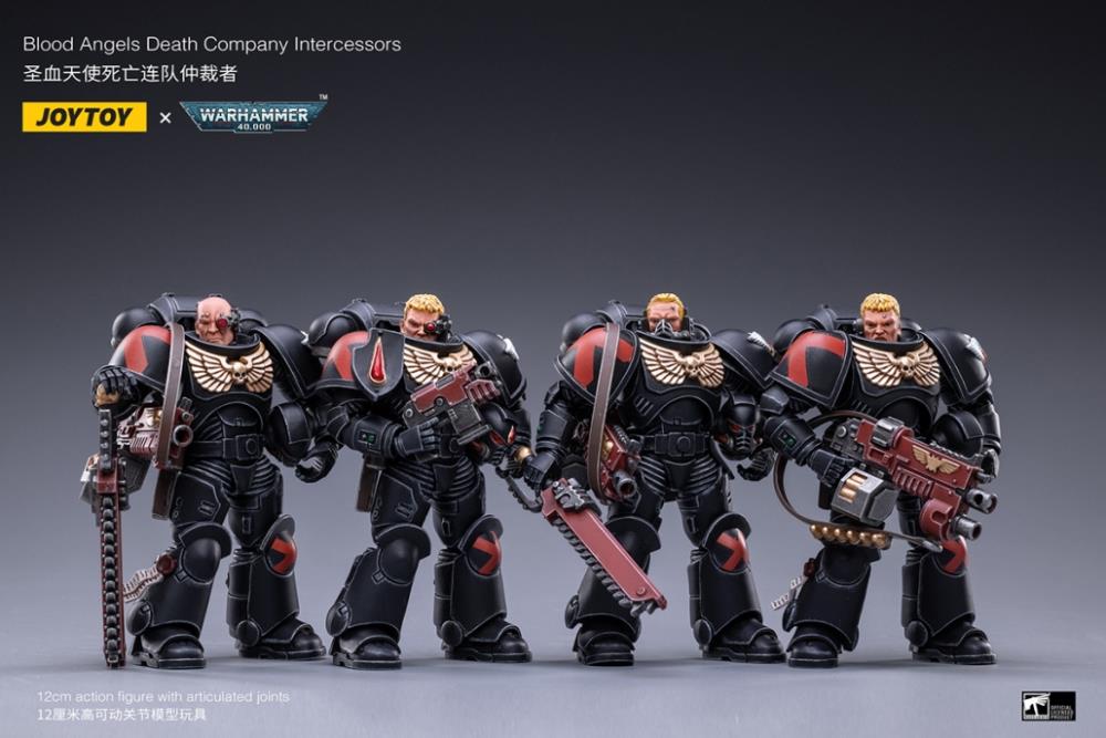 Warhammer 40K Blood Angels Death Company Intercessors Box of 4 1/18 Scale Figures Gallery Image 8