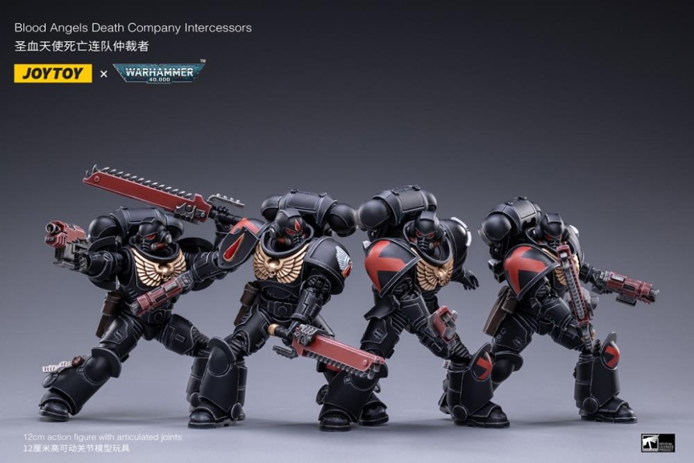 Warhammer 40K Blood Angels Death Company Intercessors Box of 4 1/18 Scale Figures Gallery Image 7