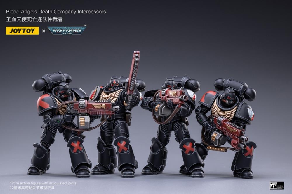 Warhammer 40K Blood Angels Death Company Intercessors Box of 4 1/18 Scale Figures Gallery Image 4