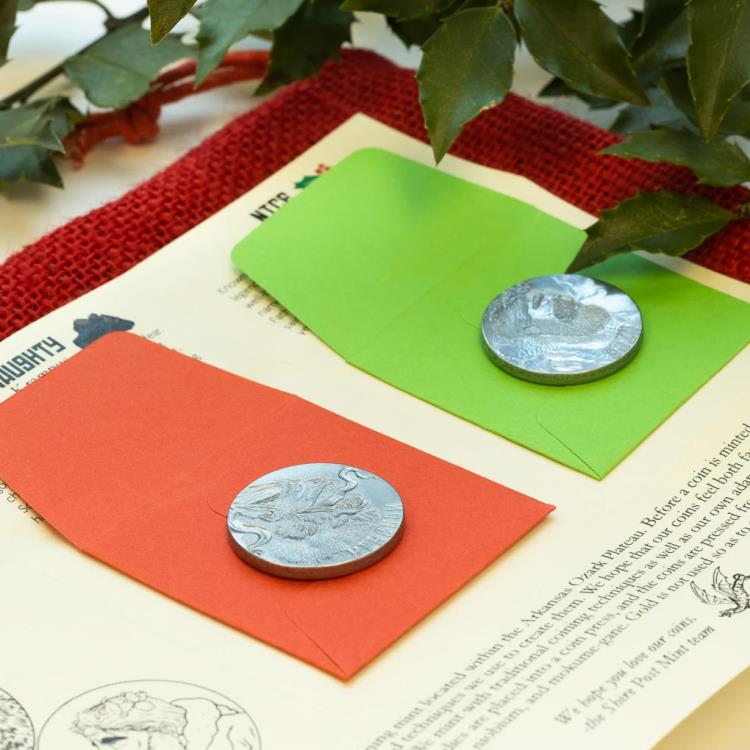 Naughty or Nice Krampus and Santa Wax Seal Coin Set Gallery Image 4