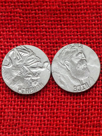Naughty or Nice Krampus and Santa Wax Seal Coin Set Gallery Image 2