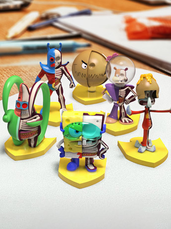 SpongeBob SquarePants Freeny's Hidden Dissectibles Series 4 (Super Edition) Box of 12 Figures Gallery Image 2