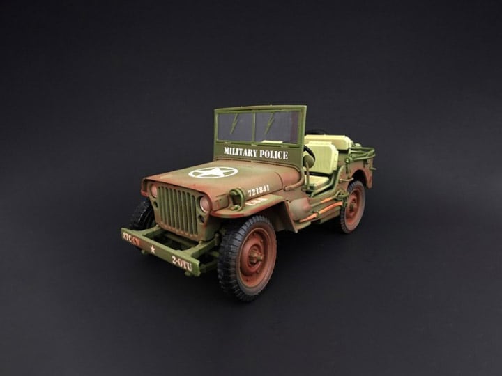 US Army Military Police Vehicle (Weathered Green) 1/18 Scale Die-Cast Replica Gallery Image 1