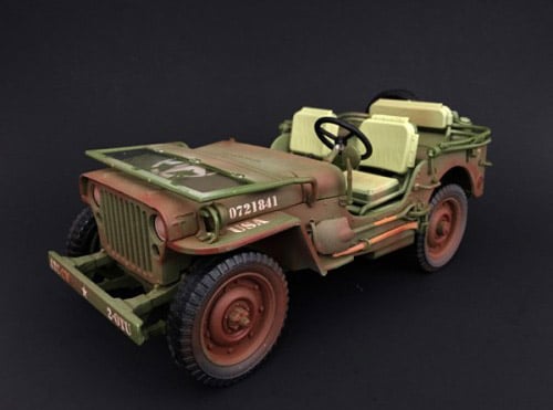 US Army Military Police Vehicle (Weathered Green) 1/18 Scale Die-Cast Replica Gallery Image 3