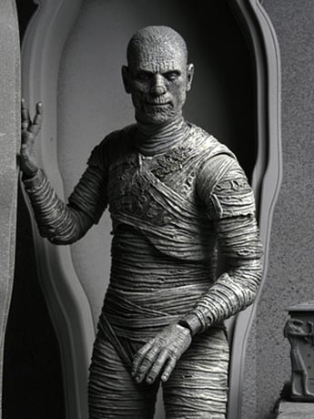 Universal Monsters Ultimate Mummy (Black & White) Figure Gallery Image 2