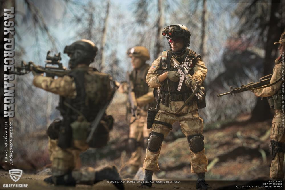 US Military 75th Rangers & Delta Special Force 1/12 Scale Figure Set Gallery Image 3