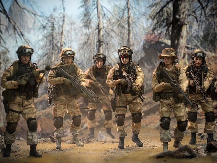 US Military 75th Rangers & Delta Special Force 1/12 Scale Figure Set Gallery Image 1