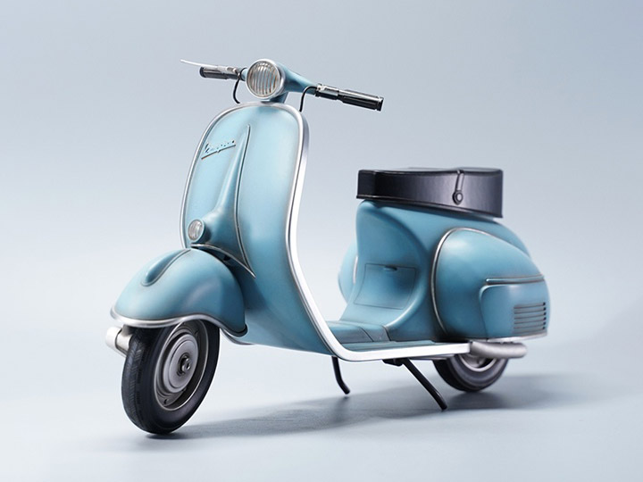 Scooter 1/6 Scale Vehicle (Blue) Gallery Image 1