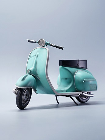 Scooter 1/6 Scale Vehicle (Teal) Gallery Image 2
