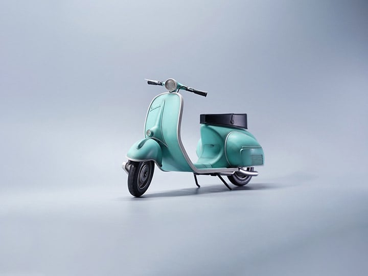Scooter 1/6 Scale Vehicle (Teal) Gallery Image 1
