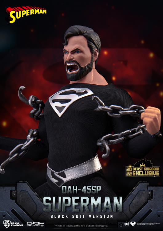 DC Comics Dynamic 8ction Heroes DAH-45SP Superman (Black Suit) BBTS Exclusive Gallery Image 5
