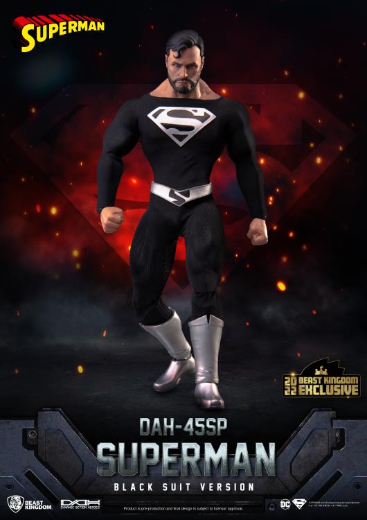DC Comics Dynamic 8ction Heroes DAH-45SP Superman (Black Suit) BBTS Exclusive Gallery Image 3