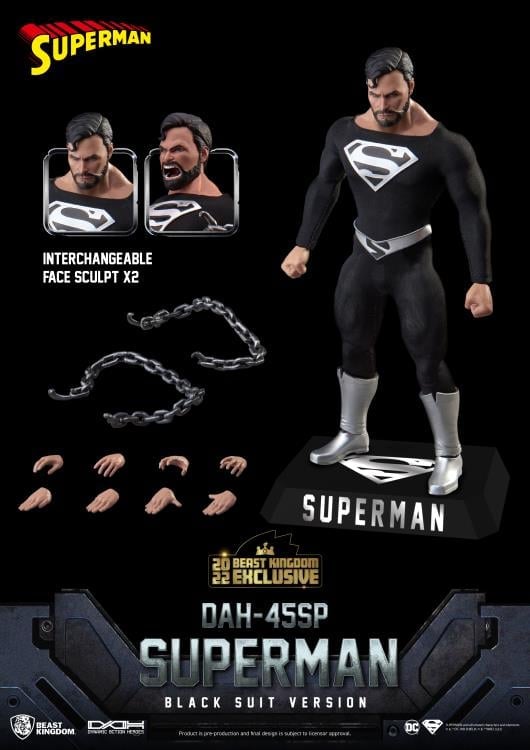 DC Comics Dynamic 8ction Heroes DAH-45SP Superman (Black Suit DC Comics Dynamic 8ction Heroes DAH-45SP Superman (Black Suit