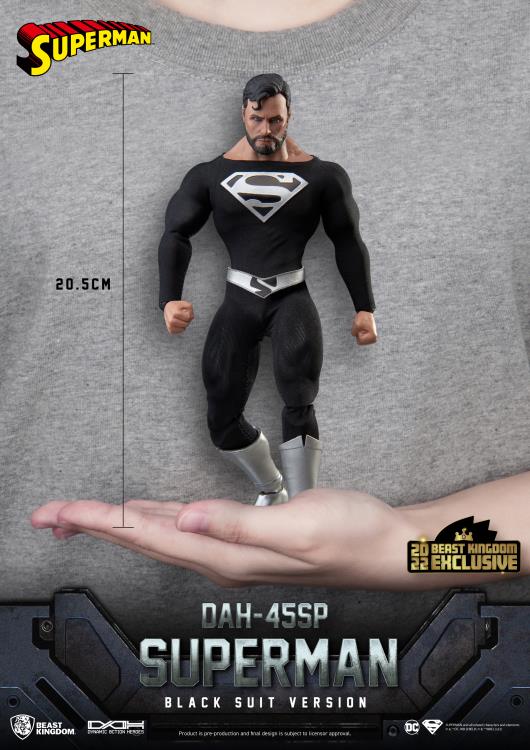 DC Comics Dynamic 8ction Heroes DAH-45SP Superman (Black Suit) BBTS Exclusive Gallery Image 8