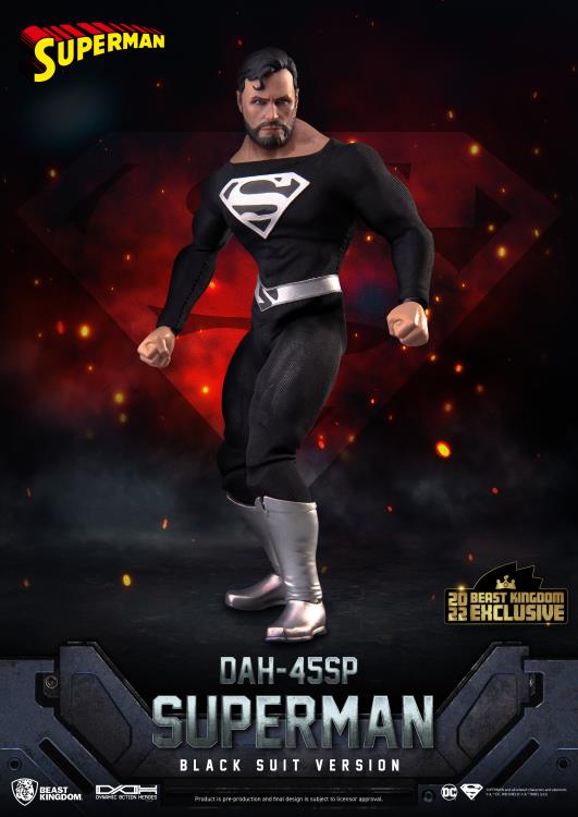 DC Comics Dynamic 8ction Heroes DAH-45SP Superman (Black Suit) BBTS Exclusive Gallery Image 4