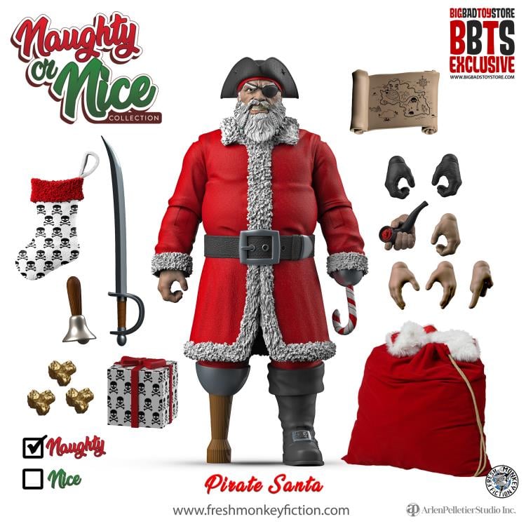 Naughty or Nice Collection Pirate Santa BBTS Exclusive Figure Gallery Image 3
