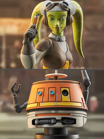 Star Wars Rebels Hera and Chopper 1/7 Scale Limited Edition Bust Set Gallery Image 2
