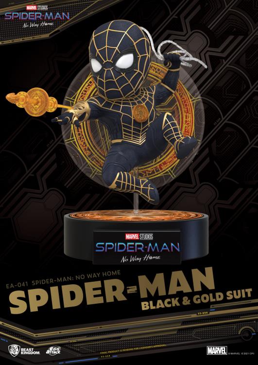 Spider-Man: No Way Home Egg Attack EA-041 Spider-Man Black & Gold Suit Gallery Image 7