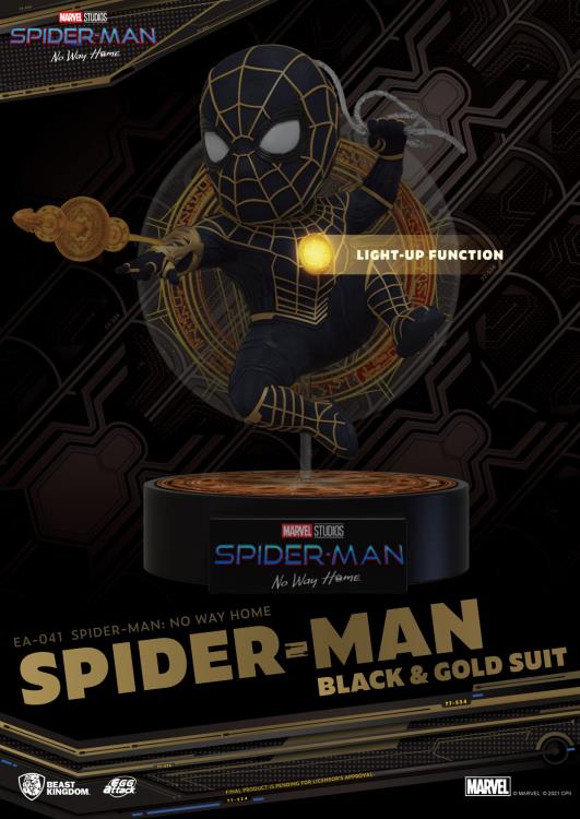 Spider-Man: No Way Home Egg Attack EA-041 Spider-Man Black & Gold Suit Gallery Image 9