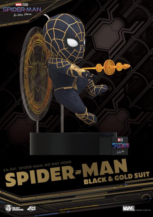 Spider-Man: No Way Home Egg Attack EA-041 Spider-Man Black & Gold Suit Gallery Image 5