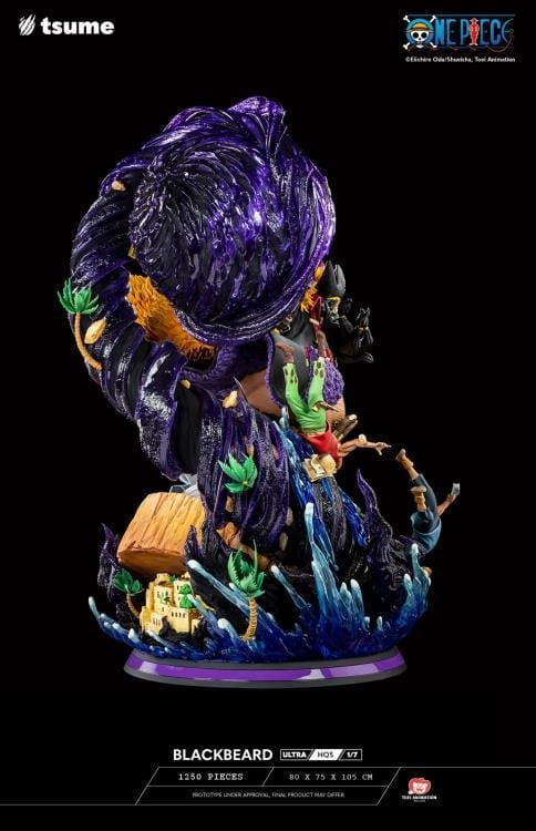 One Piece ULTRA HQS Blackbeard 1/7 Scale Limited Edition Statue Gallery Image 8