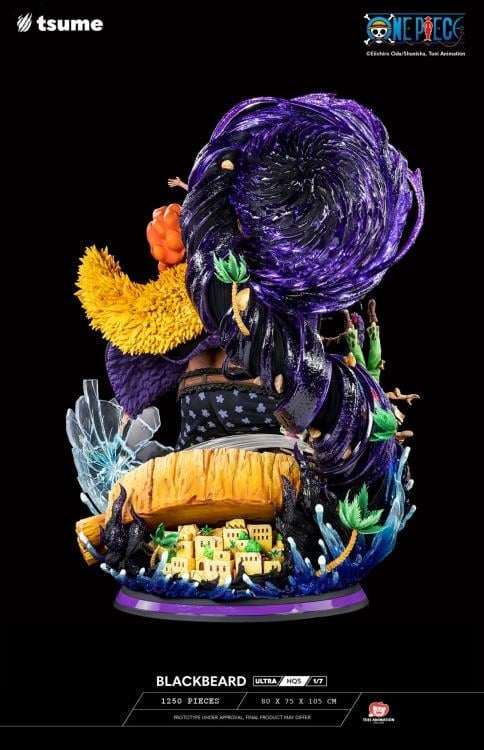 One Piece ULTRA HQS Blackbeard 1/7 Scale Limited Edition Statue Gallery Image 7