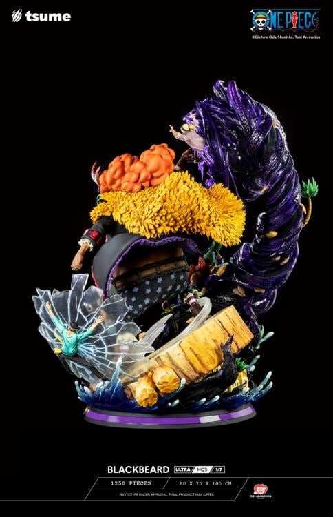 One Piece ULTRA HQS Blackbeard 1/7 Scale Limited Edition Statue Gallery Image 5