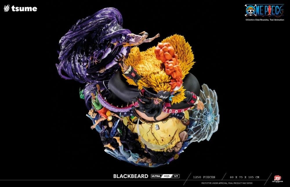 One Piece ULTRA HQS Blackbeard 1/7 Scale Limited Edition Statue Gallery Image 14