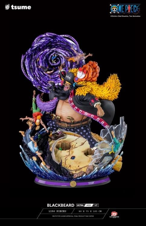 One Piece ULTRA HQS Blackbeard 1/7 Scale Limited Edition Statue Gallery Image 3