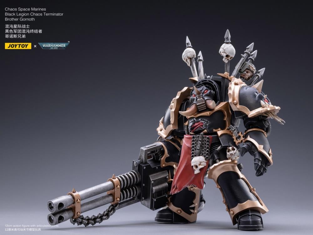 Warhammer 40K Black Legion Chaos Terminator Brother Gornoth 1/18 Scale Figure Gallery Image 5