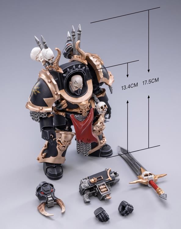 Warhammer 40K Black Legion Chaos Terminator Brother Gnarl 1/18 Scale Figure Gallery Image 10
