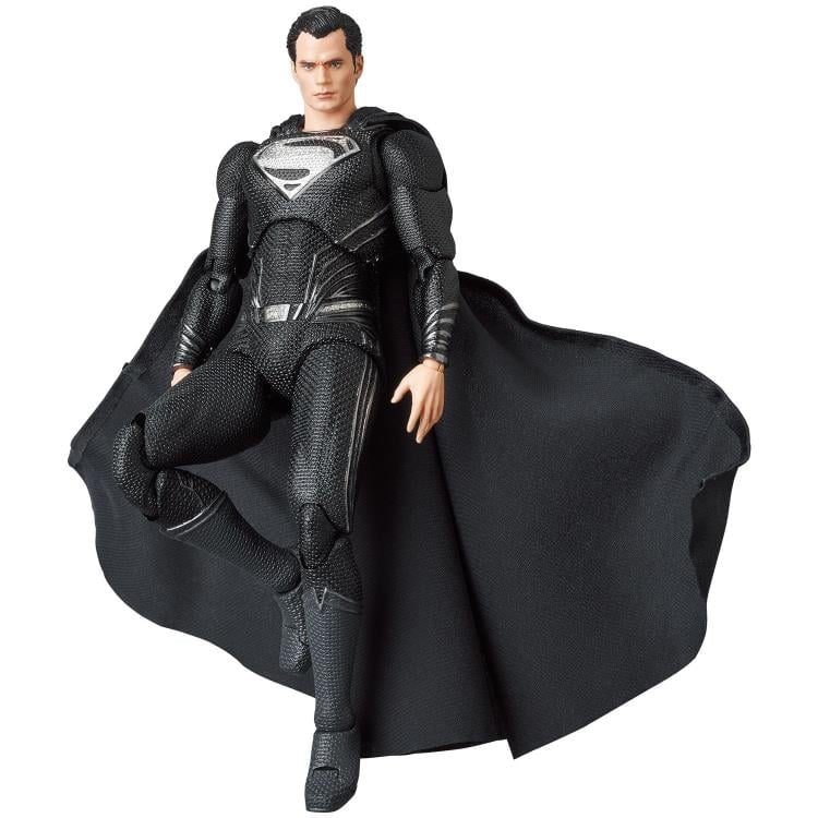 Zack Snyder's Justice League MAFEX No.174 Superman (Black Suit) Action Figure Gallery Image 4