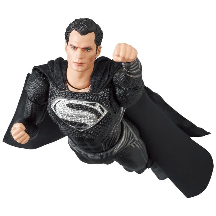 Zack Snyder's Justice League MAFEX No.174 Superman (Black Suit) Action Figure Gallery Image 9