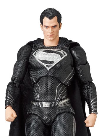 Zack Snyder's Justice League MAFEX No.174 Superman (Black Suit) Action Figure Gallery Image 2