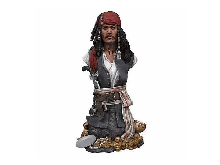 Pirates of the Caribbean Jack Sparrow Mini Bust Gallery Image 1