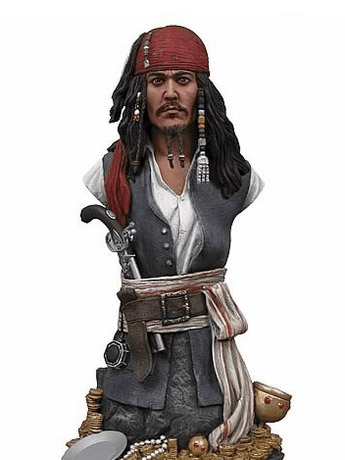Pirates of the Caribbean Jack Sparrow Mini Bust Gallery Image 2